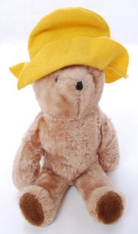 Eden PADDINGTON BEAR Yellow Hat Doll Plush VTG